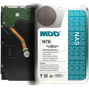 MDD (MD16TSATA25672NAS) 16TB 7200 RPM 256MB Cache SATA 6.0Gb/s 3.5" Internal NAS Hard Drive - 5 Years Warranty (Renewed)
