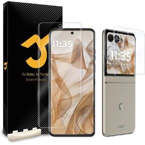 JZG 3 Pcs for Motorola Edge 2024 Screen Protector Hydrogel Film [Not Glass], 2 Pcs Hydrogel TPU Film, 10-second Self-Healing, Fingerprint Compatable, No Edge lifting