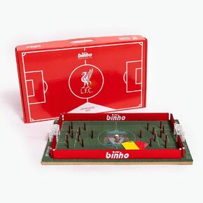 Binho Board Classic Board Game Liverpool Football Club Edition - 2-Player Fast-Paced Finger Flicker Pinball Family Board Game - Portable Tabletop Sports Game Set for Any Occasion