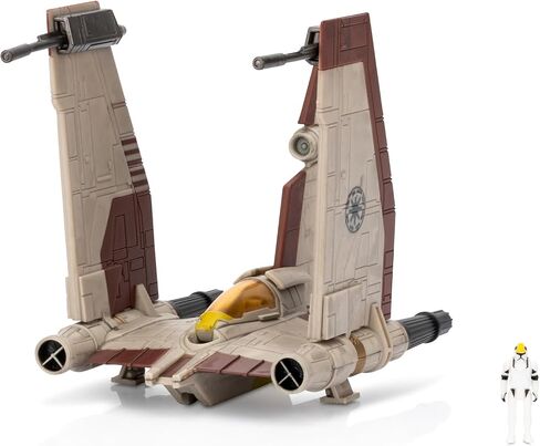 Star Wars Micro Galaxy Squadron Bo-Katan’s Gauntlet Fighter (Armada Edition) - 5-inch Vehicle with Rotating Wings and 1-Inch Micro Figure Accessory in Kuwait