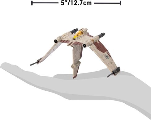 Star Wars Micro Galaxy Squadron Bo-Katan’s Gauntlet Fighter (Armada Edition) - 5-inch Vehicle with Rotating Wings and 1-Inch Micro Figure Accessory in Kuwait