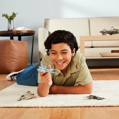 لعبة Star Wars Micro Galaxy Squadron Bo-Katan's Gauntlet Fighter (إصدار أرمادا) - مركبة مقاس 5 بوصات مع أجنحة دوارة وإكسسوار مجسم صغير مقاس 1 بوصة in Kuwait