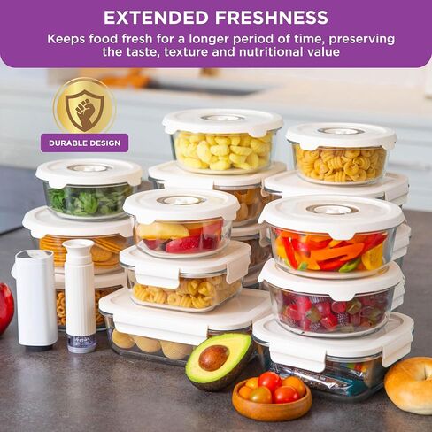 HOLDN’ STORAGE Electronic Vacuum Pump for Food Preservation, Quick-Seal Technology - Ideal for Marinating, Leftovers & Meal Prep in Saudi Arabia