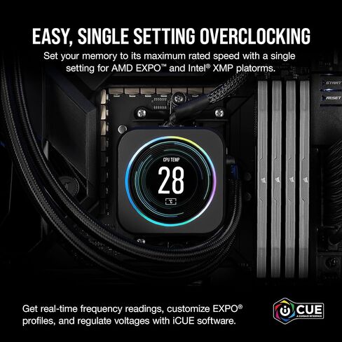 CORSAIR Vengeance DDR5 16GB (2 x 8GB) Up to 5200MHz AMD Intel RAM | Desktop Gaming Memory, AMD EXPO & Intel XMP 3.0 Compatible, CL40, Grey, CMK16GX5M2B5200Z40 in Kuwait