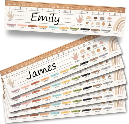 25 Colorful Desk Name Plates for Classroom - Classroom Name Tags for Desk, Desk Name Tags for Classroom, Student Name Tags for Desks, Student Name Plates for Desks Classroom, Name Plate for Desk Kids in Saudi Arabia