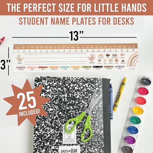 25 Colorful Desk Name Plates for Classroom - Classroom Name Tags for Desk, Desk Name Tags for Classroom, Student Name Tags for Desks, Student Name Plates for Desks Classroom, Name Plate for Desk Kids in Saudi Arabia