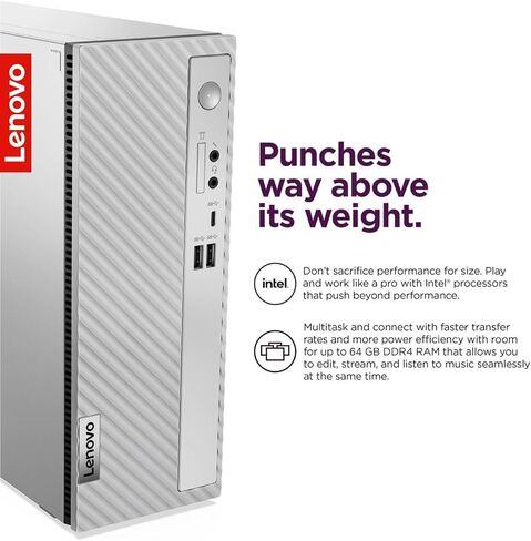 Lenovo ThinkCentre Neo 50T Business Desktop | Intel Core i7-12700K | 64GB RAM | 1TB SSD | 7-in-1 Card Reader | RJ45 | Windows 11 Pro | for Efficient Workspaces in Saudi Arabia
