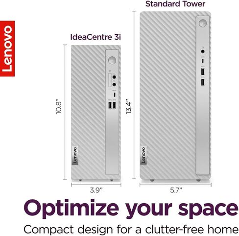 Lenovo ThinkCentre Neo 50T Business Desktop | Intel Core i7-12700K | 64GB RAM | 1TB SSD | 7-in-1 Card Reader | RJ45 | Windows 11 Pro | for Efficient Workspaces in Saudi Arabia