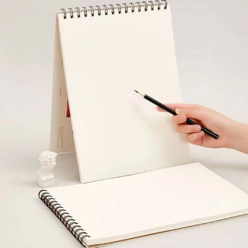 RGBMIX 9x12'' Water Color Paper Watercolor Pad Book, 140lb/300gsm, 30 Sheets, Fray-Free Pages Water Color Paper Blue in Kuwait