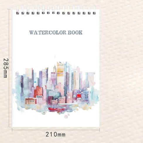 RGBMIX 9x12'' Water Color Paper Watercolor Pad Book, 140lb/300gsm, 30 Sheets, Fray-Free Pages Water Color Paper Blue in Kuwait