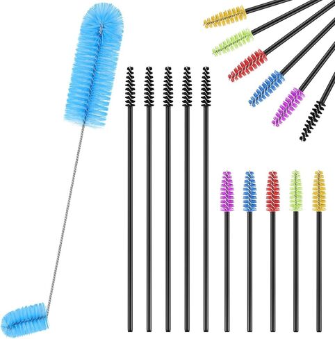 Hummingbird Feeder Cleaning Brush 19 Pieces 3 Size Mini Nylon Brush Set Double Headed Hummingbird Brush Clean Hard to Reach Places Tiny Cleaning Brush Kit 2 in 1 Hummingbird Brush(Black) in Kuwait