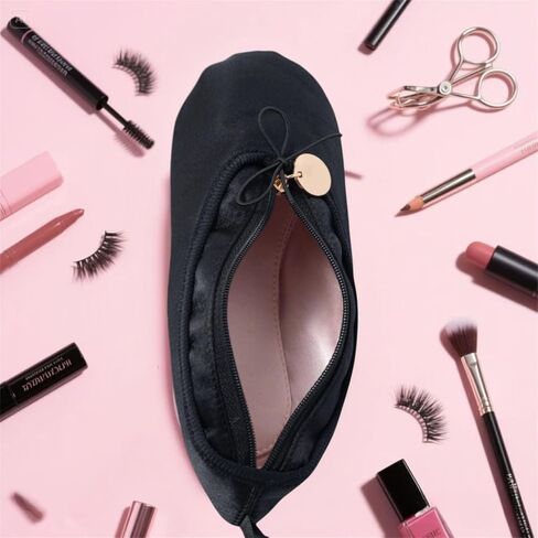 Ballet Dance Shoe Makeup Bag For Little Girls, Ballerina Slipper Makeup Pouch Bag, Ballet Pointe Shoes Gifts (1, pink) in Saudi Arabia