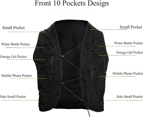 Outdoor Hydration Vest Backpack, Lightweight Runner Pack for Men & Women Running, Trail, Race, Marathon, Hiking in Saudi Arabia