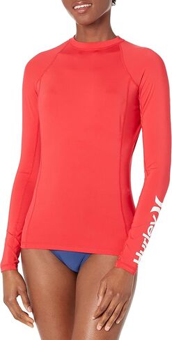 Hurley Women's Standard One and Only Long-Sleeve Rashguard, Black, Small in Saudi Arabia