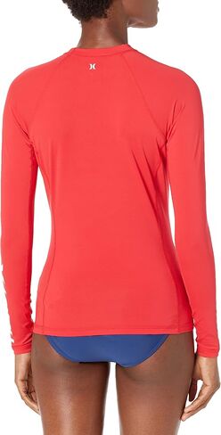 Hurley Women's Standard One and Only Long-Sleeve Rashguard, Black, Small in Saudi Arabia