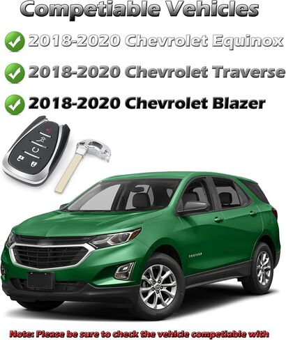 Smart Key for Chevrolet, Alliskeys 5-Button Proximity Key Fob Replacement for Chevy Equinox 2017-2021 HYQ4AA/HYQ4AS in Saudi Arabia
