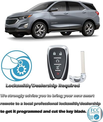 Smart Key for Chevrolet, Alliskeys 5-Button Proximity Key Fob Replacement for Chevy Equinox 2017-2021 HYQ4AA/HYQ4AS in Saudi Arabia