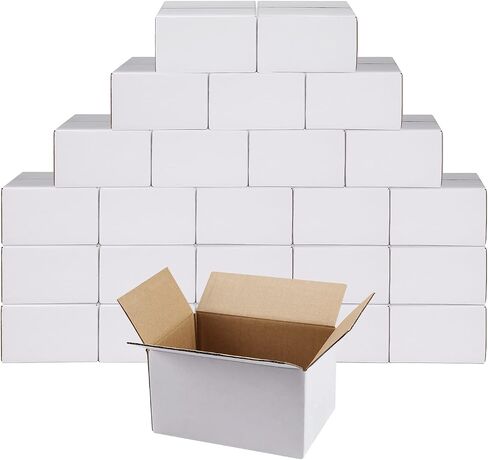 Hoikwo 9x7x5 Shipping Boxes Set of 30, White Corrugated Cardboard Box for Small Business for Packaging Mailing in Saudi Arabia