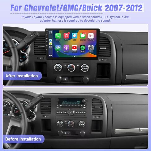 Stereo Stereo Radio Car Leadfan لشيفروليه سيلفرادو 2007-2013 Tahoe GMC Sierra Yukon Buick مع Carplay Android Auto ، شاشة تعمل باللمس 10.1 بوصة لراديو GPS GPS Sciving Bluetooth AHD in Kuwait