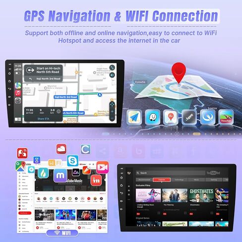 Stereo Stereo Radio Car Leadfan لشيفروليه سيلفرادو 2007-2013 Tahoe GMC Sierra Yukon Buick مع Carplay Android Auto ، شاشة تعمل باللمس 10.1 بوصة لراديو GPS GPS Sciving Bluetooth AHD in Kuwait