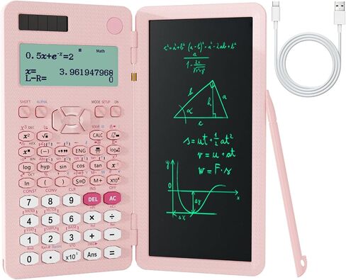 NEWYES 991EX Rechargeable Scientific Calculator with LCD Writing Tablet, Science Calculator with Notepad School Supplies,Black in Saudi Arabia