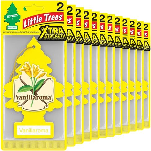 LITTLE TREES Air Fresheners Car Air Freshener. Xtra Strength Provides Long-Lasting Scent for Auto or Home. Extra Boost of Fragrance. Black Ice, 24 Air Fresheners in Kuwait