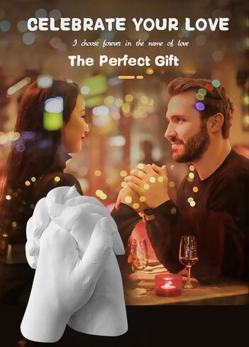 PewinGo Hand Casting Kit Couples with Base,Plaster Hand Mold Casting Kit, Hand Mold Kit Couples,DIY Gifts Ideas for Couples,Valentines,Engagement,Anniversary,Wedding,Boy/Girlfriend in Kuwait