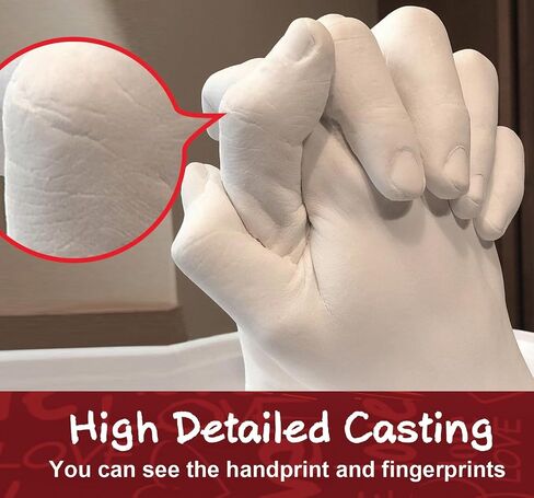 PewinGo Hand Casting Kit Couples with Base,Plaster Hand Mold Casting Kit, Hand Mold Kit Couples,DIY Gifts Ideas for Couples,Valentines,Engagement,Anniversary,Wedding,Boy/Girlfriend in Kuwait