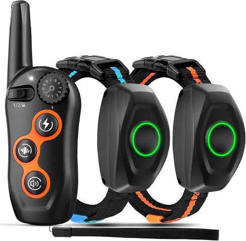 Dog Shock Collar with Remote Control,1300Ft,IP67 Waterproof Dog Training Collar with 3 Training Modes, Beep, Shock, Vibration,Safe Lock for Small, Middle,Large Dogs in Saudi Arabia