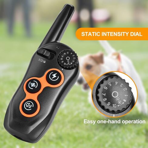 Dog Shock Collar with Remote Control,1300Ft,IP67 Waterproof Dog Training Collar with 3 Training Modes, Beep, Shock, Vibration,Safe Lock for Small, Middle,Large Dogs in Saudi Arabia