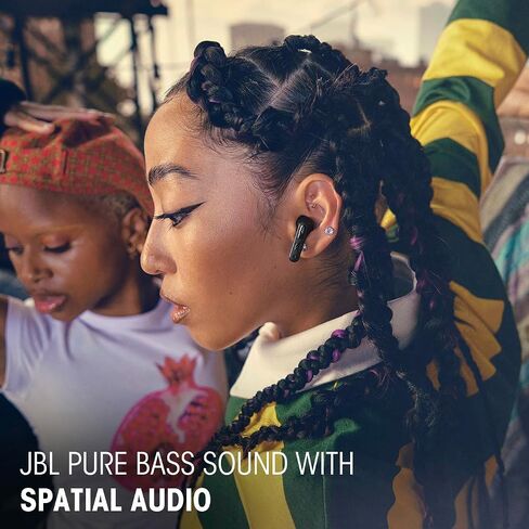 JBL Tune Flex 2 - True Wireless Noise Cancelling Earbuds Spatial Sound and Smart Ambient Technology, 6 mics for Perfect Calls, up to 48Hrs of Playback, IP54 Dust & Water Resistant (Black) in Kuwait