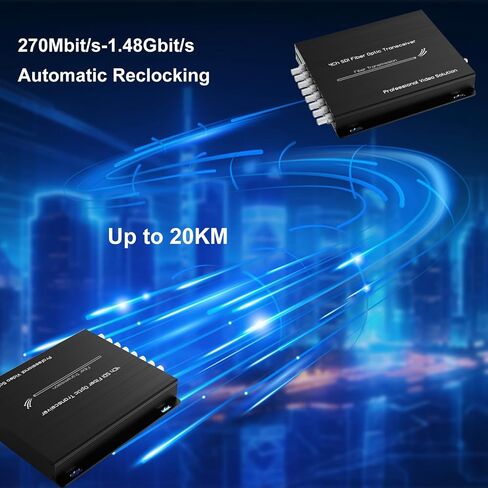 يدعم محول الألياف 4-القنوات 3G-SDI إخراج الحلقة المحلية ، 1080p@60 هرتز موسع الألياف مع 1CH إلى الوراء RS485 و 4CH ، حتى 20 كم على الألياف الواحدة الواحدة LC in Kuwait