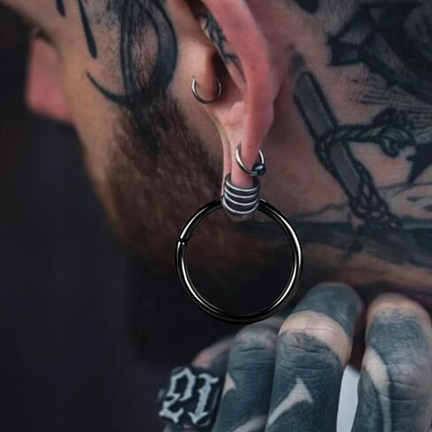Vankula 2pcs Simple Style Hypoallergenic 316 Stainless Steel Ear Hangers Weight Ear Gauges Piercing Plug Pair Selling 2g 0g Body Jewelry in Saudi Arabia