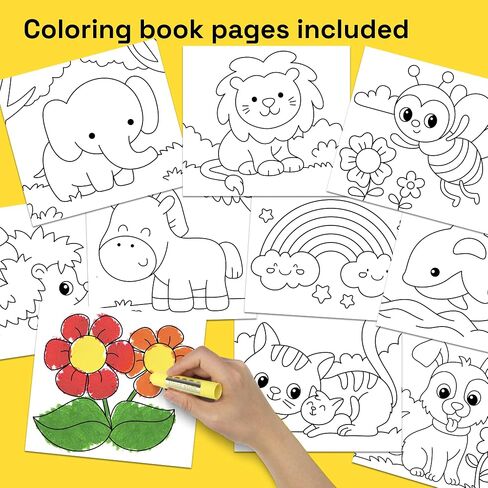 ARTISTRO 100% Washable Tempera Paint Sticks for Kids - 36 Non-toxic Paint Markers for Kids - Color Sticks with Twist Design, Coloring Pages Included in Kuwait