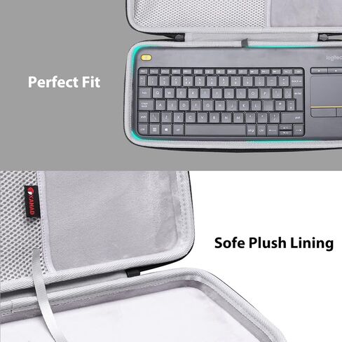 XANAD Hard Case for Logitech K400 Plus/Logitech POP Keys/Logitech MX Mechanical Mini Wireless Touch Keyboard (Black)-Inside: 14.4"x5.5"x1.1" in Saudi Arabia