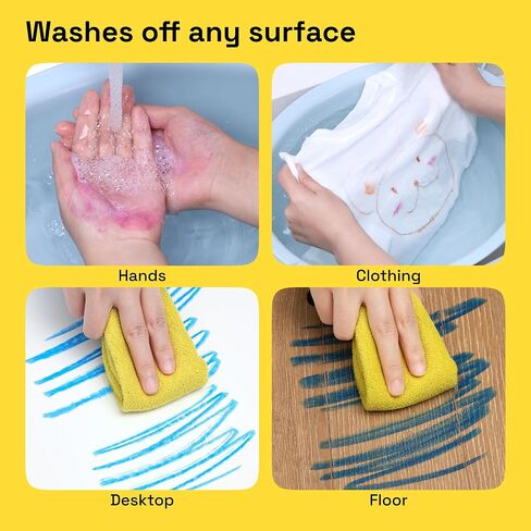 ARTISTRO 100% Washable Tempera Paint Sticks for Kids - 36 Non-toxic Paint Markers for Kids - Color Sticks with Twist Design, Coloring Pages Included in Kuwait