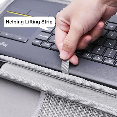 XANAD Hard Case for Logitech K400 Plus/Logitech POP Keys/Logitech MX Mechanical Mini Wireless Touch Keyboard (Black)-Inside: 14.4"x5.5"x1.1" in Saudi Arabia