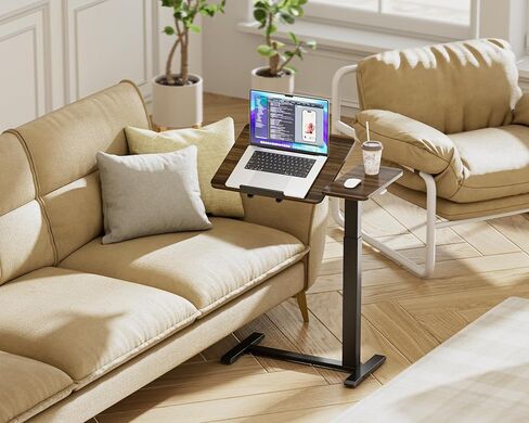 طاولة سرير قابلة للإمالة قابلة للتعديل مع عجلات من المكتب المحمول المكتبي من طاولة الكمبيوتر المحمول المنقولة عن عجلات. in Kuwait