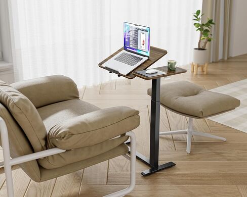 طاولة سرير قابلة للإمالة قابلة للتعديل مع عجلات من المكتب المحمول المكتبي من طاولة الكمبيوتر المحمول المنقولة عن عجلات. in Kuwait