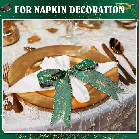 3 لفة فئة من 2025 تخرج شريط التخرج 1.5 بوصة تخرج الحفلات تهانينا خريج الشريط البرونز السلكية شرائط الحافة السلك in Kuwait