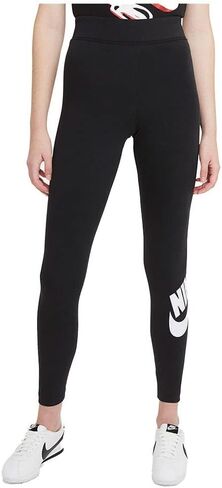 Nike Sportswear Essential Women's High-Waisted Leggings XS (Black/White) in Saudi Arabia