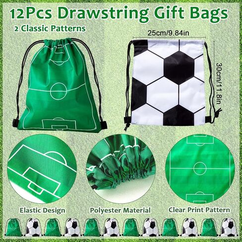 110 PCS Football Party Favors for Kids 12 Sets Football Party Supplies Parkstring Bag Propack with Chiefcains Mini Football Labours ملصقات Goodie Bag Presents مجموعة هدايا مجموعة الأساور in Kuwait