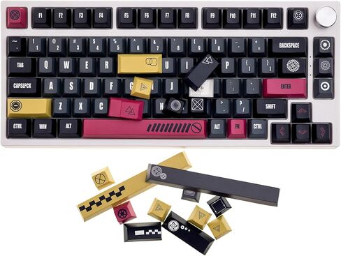GK GAMAKAY 150 Keys Constellation Keycaps Set, Original Cherry Profile Five-Sided Thermal Sublimation PBT Keycap for 61/87/98/104/108/Alice Layout Mechanical Gaming Keyboard (Constellation Theme) in Saudi Arabia
