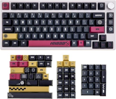 GK GAMAKAY 150 Keys Constellation Keycaps Set, Original Cherry Profile Five-Sided Thermal Sublimation PBT Keycap for 61/87/98/104/108/Alice Layout Mechanical Gaming Keyboard (Constellation Theme) in Saudi Arabia