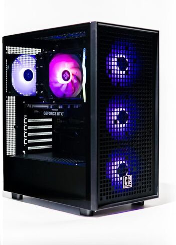 Cost Plus Gaming M1 Flow - PC -Tier Gaming PC - AMD Ryzen 5 5500 4.2GHz Boost ، RTX 3050 ، 500GB NVME SSD ، 16GB DDR4-3200 ، 600W+ GOLD PSU ، WIFI ، Windows 11 Home 64 bit (5500 | RTX 3050) in Kuwait