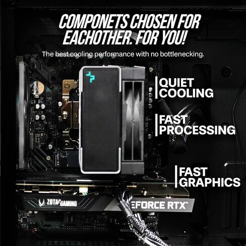 Cost Plus Gaming M1 Flow - PC -Tier Gaming PC - AMD Ryzen 5 5500 4.2GHz Boost ، RTX 3050 ، 500GB NVME SSD ، 16GB DDR4-3200 ، 600W+ GOLD PSU ، WIFI ، Windows 11 Home 64 bit (5500 | RTX 3050) in Kuwait
