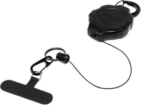 KEY-BAK Ratch-It Retractable Anti-Theft Phone Tether Cell Phone Lanyard with Carabiner & Universal Smartphone Case Anchor Black in Saudi Arabia