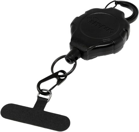 KEY-BAK Ratch-It Retractable Anti-Theft Phone Tether Cell Phone Lanyard with Carabiner & Universal Smartphone Case Anchor Black in Saudi Arabia