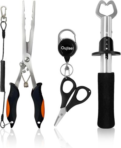 Fishing Gear Fishing Plier for Saltwater/Freshwater Stainless Steel Fishing Tool Kit for Men/Angler/Fisherman/Dad/Grandpa in Saudi Arabia