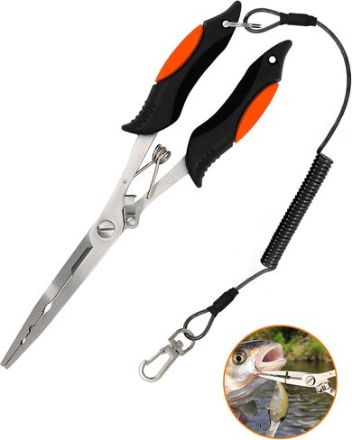 Fishing Gear Fishing Plier for Saltwater/Freshwater Stainless Steel Fishing Tool Kit for Men/Angler/Fisherman/Dad/Grandpa in Saudi Arabia